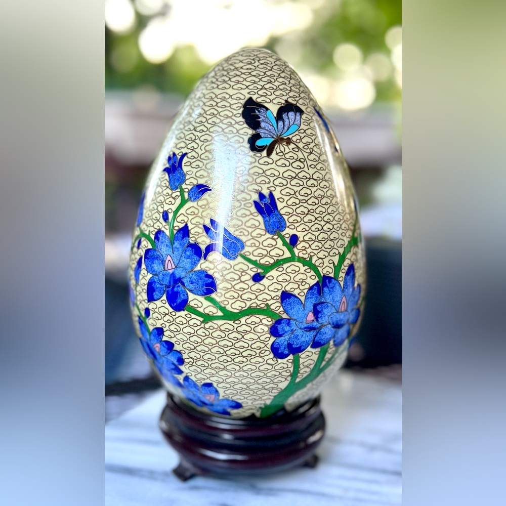 Incredible Cloisonné Egg On Stand